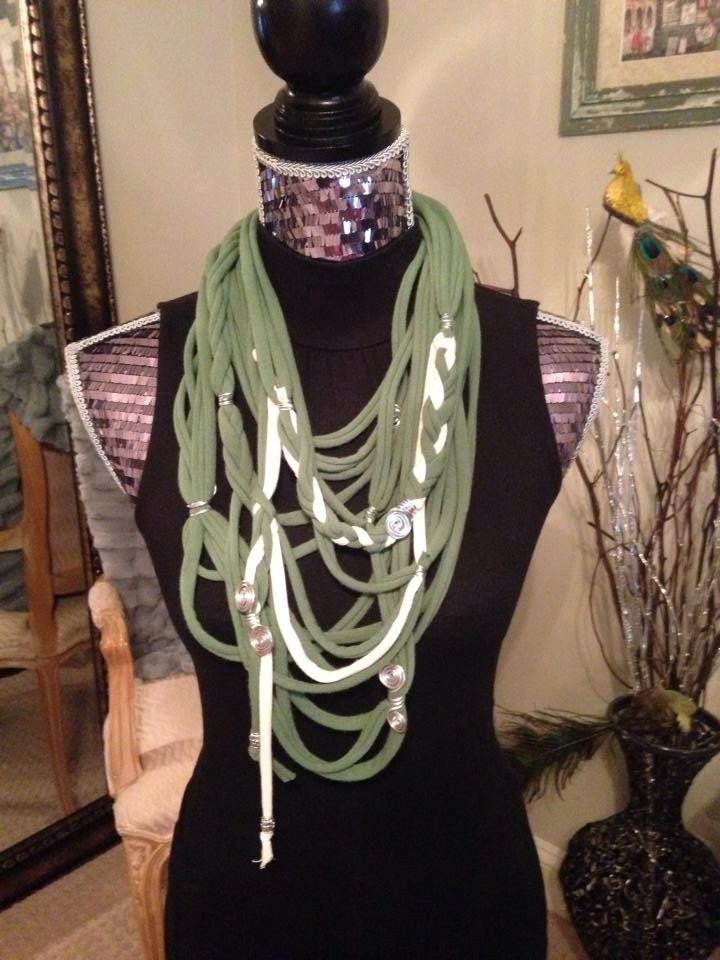 Tee shirt necklace by EncoreTees on Etsy