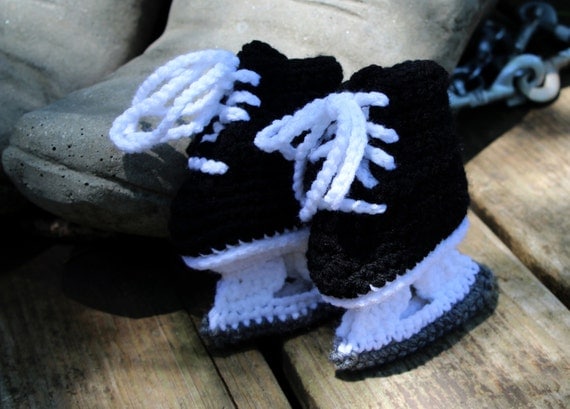 Crochet Baby Hockey Skates