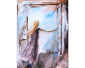 Hello Spring Watercolor Painting Art Print, Modern Watercolour Art Hello Spring Watercolor Painting Art Print, Modern Watercolour Art