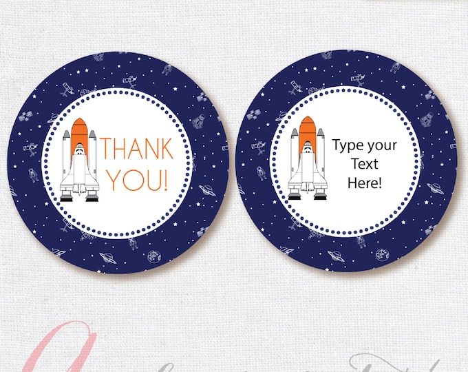Thank You Favor Tags .Outer space tag. Printable Favor Tags. Rocket tag. diy Thank You Tags.Editable tag.Space editable tag.INSTANT DOWNLOAD