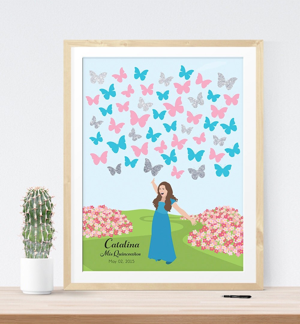 Quinceanera Guest Book Custom Quinceanera by