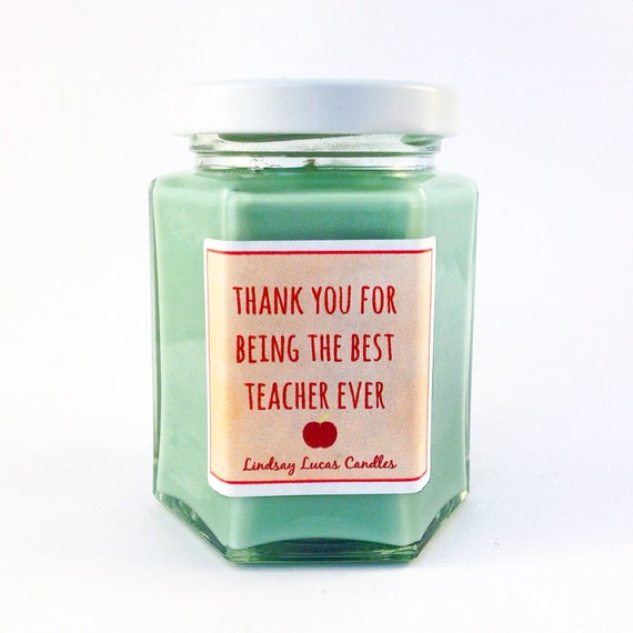 Thank you Teacher Gift Scented Candle by LindsayLucasCandles