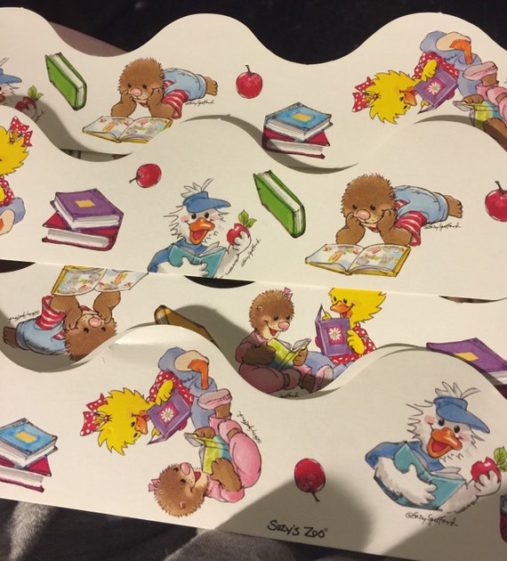 Suzy's Zoo classroom border or scrapbook paper craft by