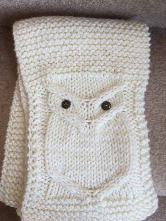 Adult Owl Scarf Knitting Pattern