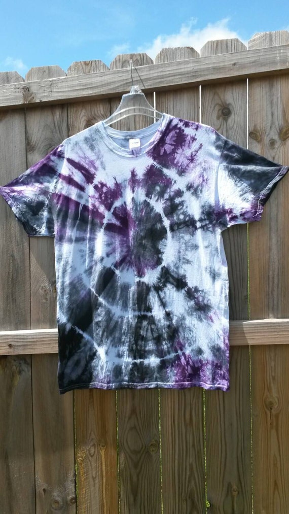 Tie Dye Shirt Black and Purple Tie Dye Shirt by MessyMommasTieDyes