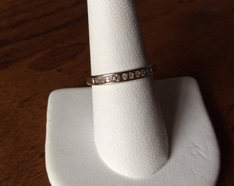 10kt White Gold Diamond Wedding Band