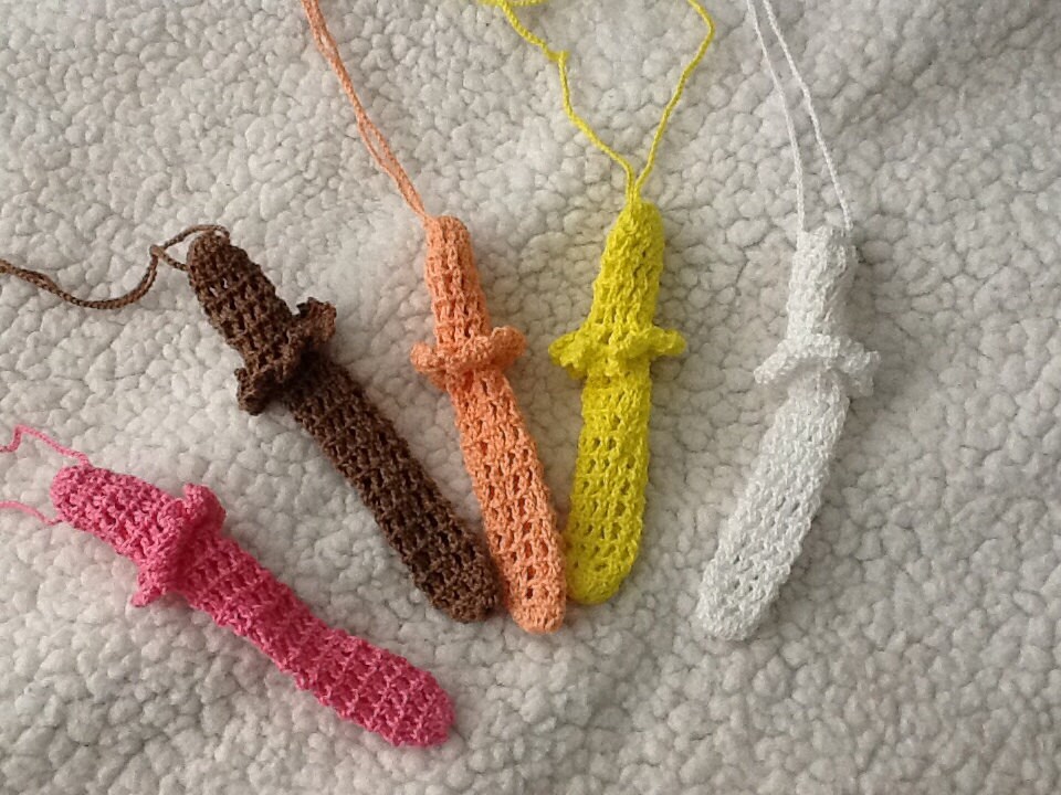 Necklace pen holder Crochet Necklace Adult Ballpen Holder