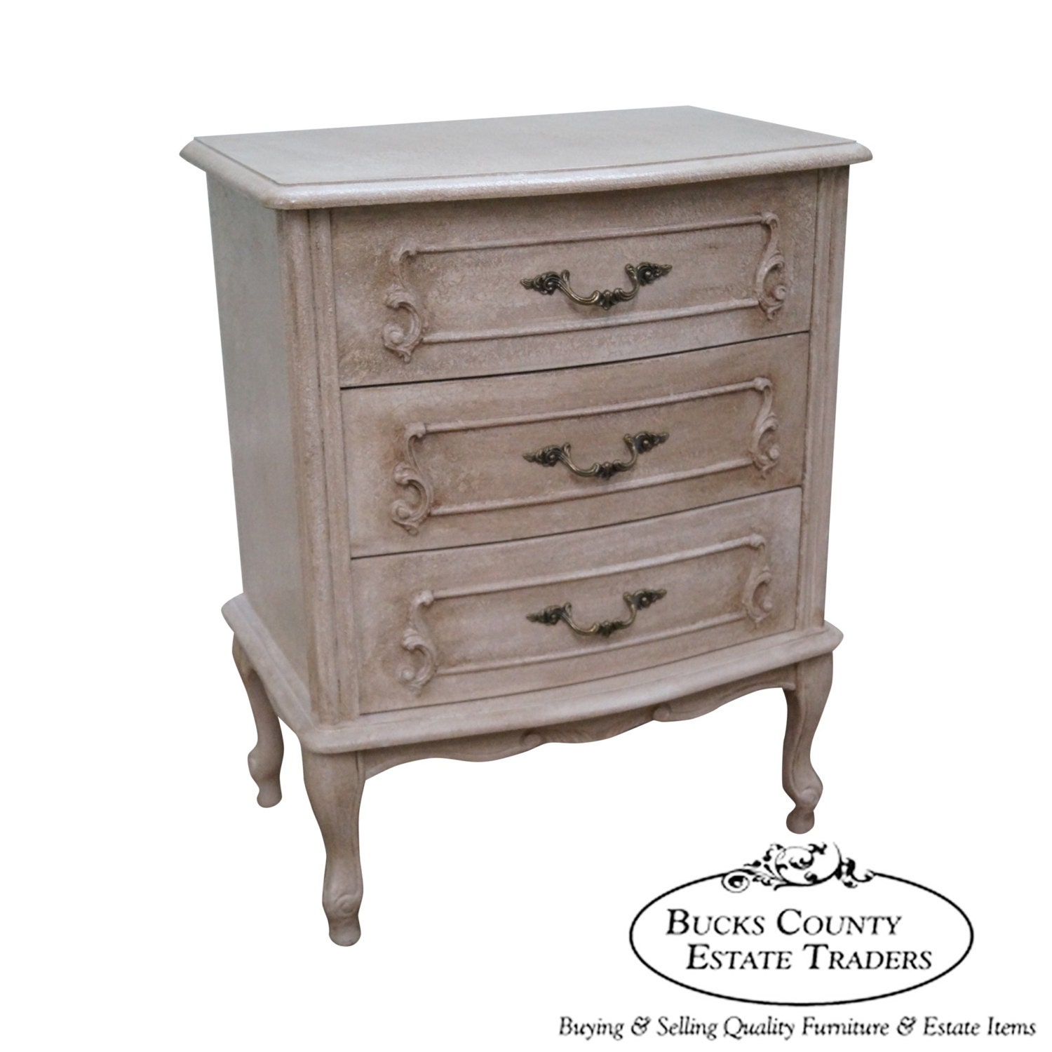 Painted 3 Drawer French Style Chest Nightstand Haute Juice
