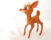 Vintage Plastic Rudolph the Red Nosed Reindeer