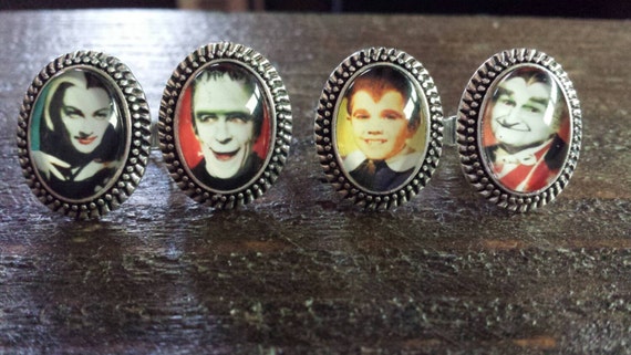 Pair of 18x13mm The Munsters Rings Lily Munster by FiendBoutique