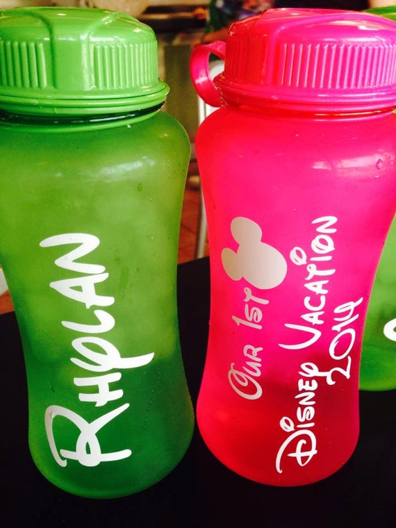 Custom Disney Water Bottles by DivaDesignsByDesirae on Etsy