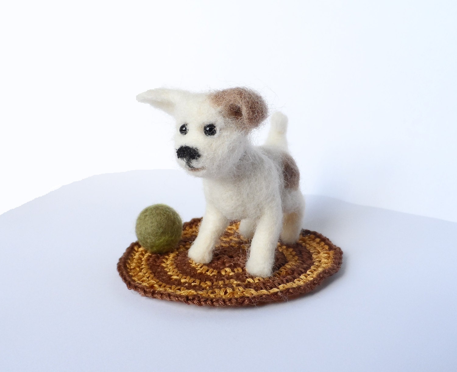 Dog Felting Needle Felted Miniature Animals Wool Felt Toy