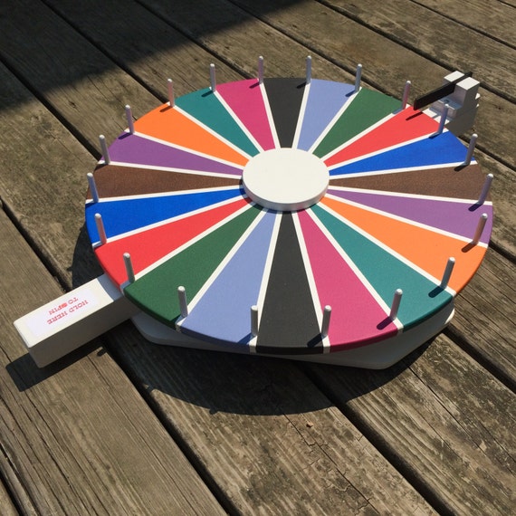 10 color flat spin chalkboard prize wheel.