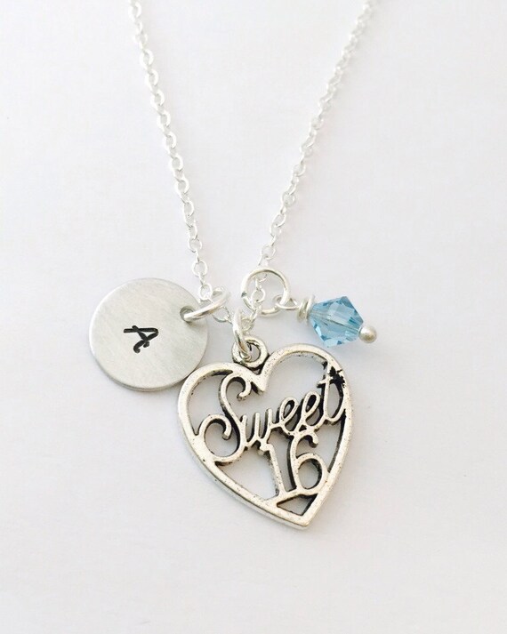 Sweet Sixteen Necklace 16th Birthday Necklace Sweet Sixteen