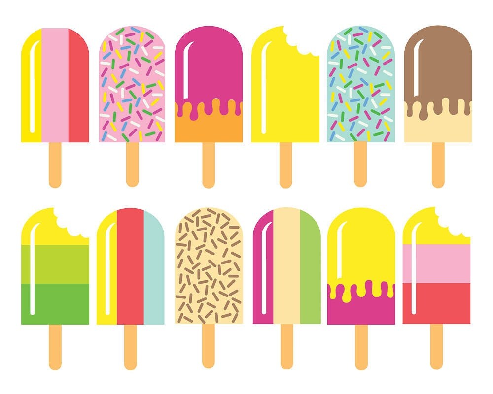 Popsicle Clipart Clip Art Ice Pop Clipart Clip by TheClipartPress