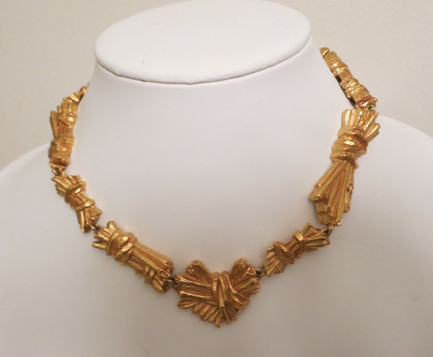 Vintage Christian Lacroix Gilded Metal Necklace