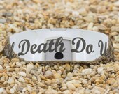 Tungsten Carbide Band 8mm Dome Custom Doctor Who (Till Death Do We Part) Design Ring-Free Inside Engraving And Free US Shipping