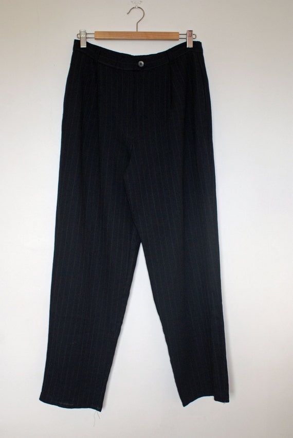 Blue Pinstripe Country Road High Waisted Pants