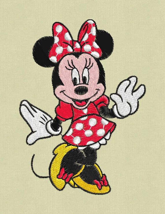 Minnie Mouse embroidery design pes hus jef vp3