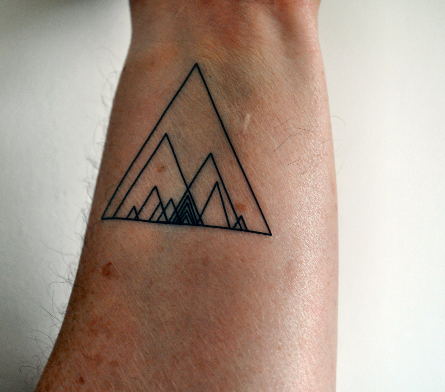 Geometric Triangle Temporary Tattoo Hipster Temporary Tattoo