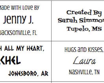 25 Personalized Fabric Labels /Custom Clothing Labels