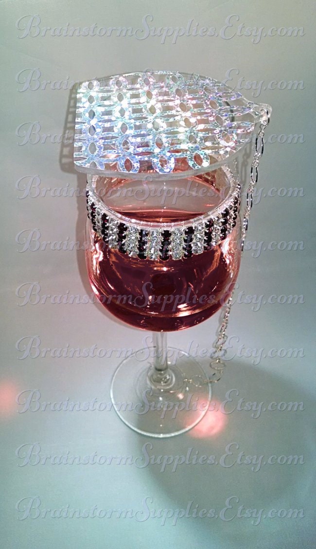 Acrylic Blanks Wine Glass Cover Coaster Kit 2 Wine Glass