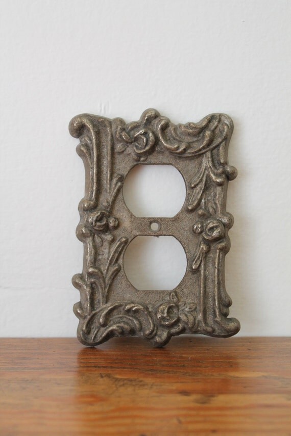 Outlet Cover Shabby Chic Rose Decor Rustic Home by OldWorldCharmMe