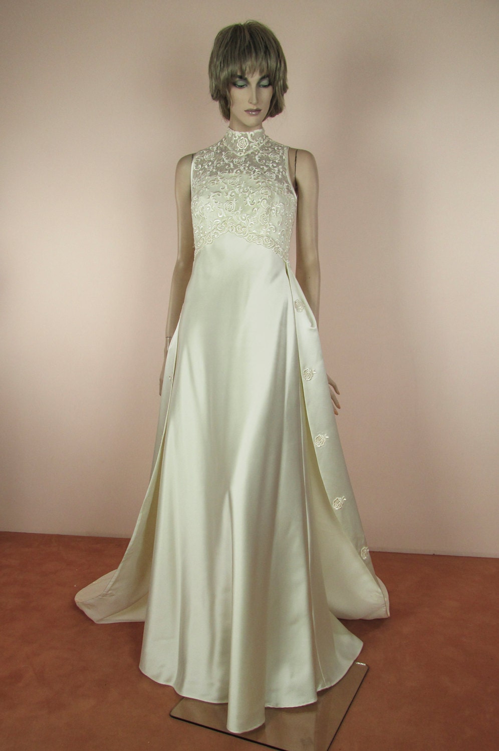 80's Vintage Wedding Dress Ivory bridal gown from the