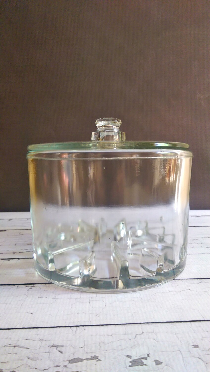 Sanitary Cheese Preserver/ Large Glass Container/ Glass Cheese