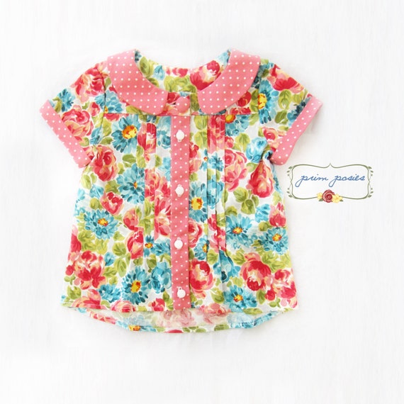 peter pan collar girls shirt