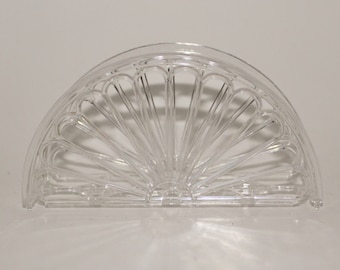 Sets of 6 or 12 pieces Clear napkin holders- Fan Design