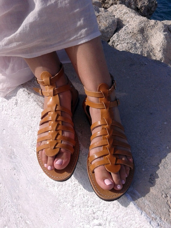 Barefoot Handmade Leather Gladiator Sandals Full by SandalsAgora