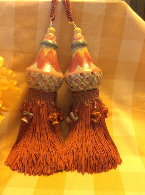 MacKenzie Childs Salt Shaker Tassels