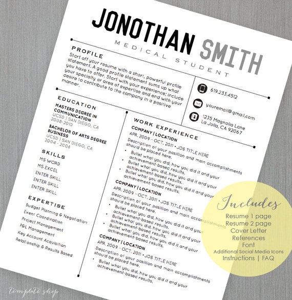 resume template cv template for word diy printable by templatesnm