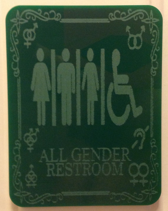 All Gender Restroom Sign Design Engraved Sex By Matthewcraft1212