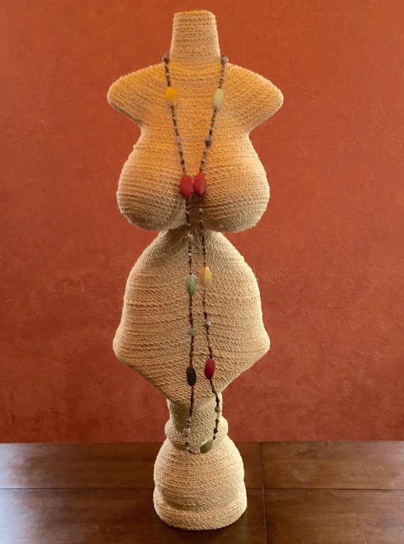 NECKLACE JEWELRY DISPLAY Paper Mache Mannequin Handmade