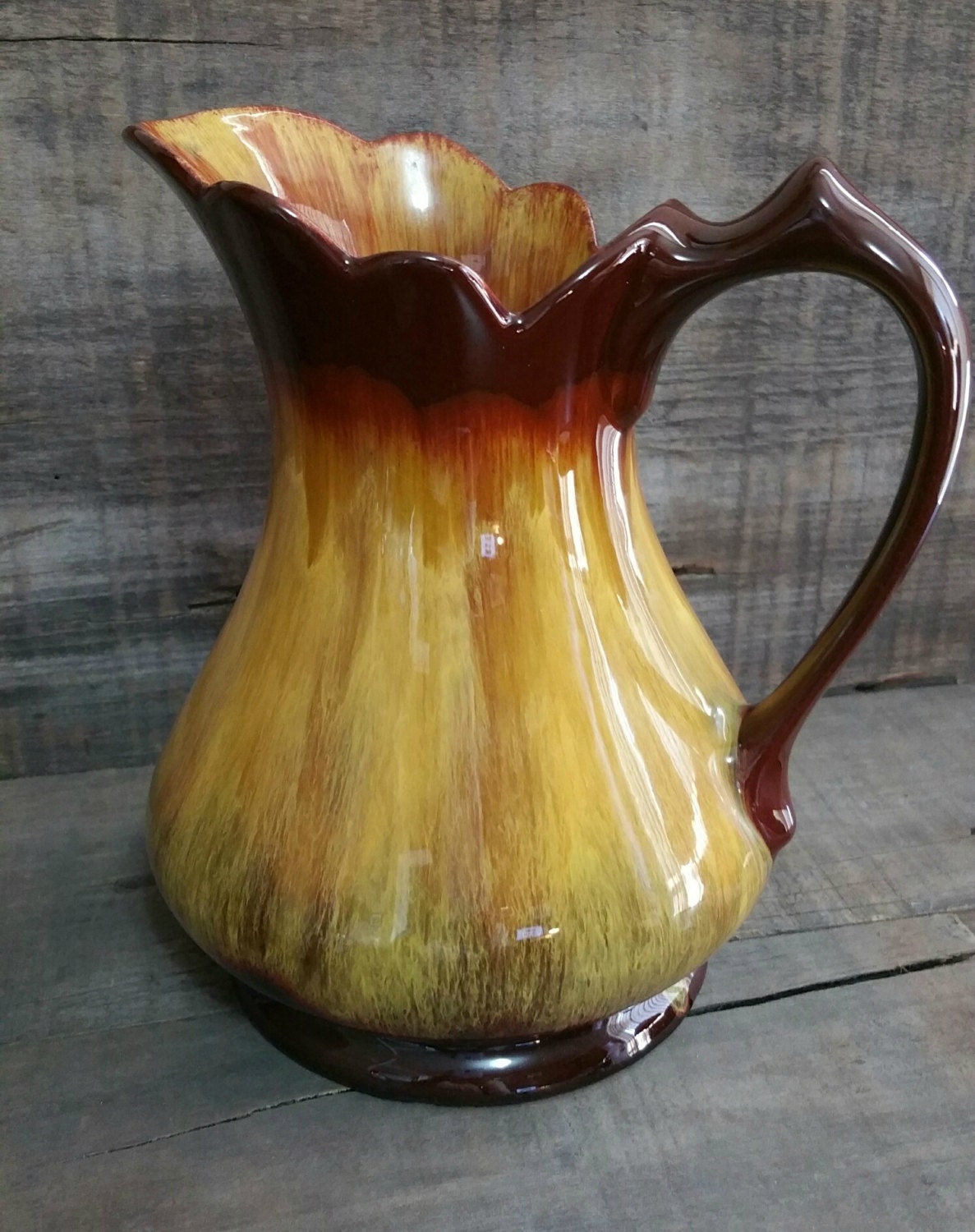 Vintage Blue Mountain Pottery Harvest Gold Pitcher Vintage