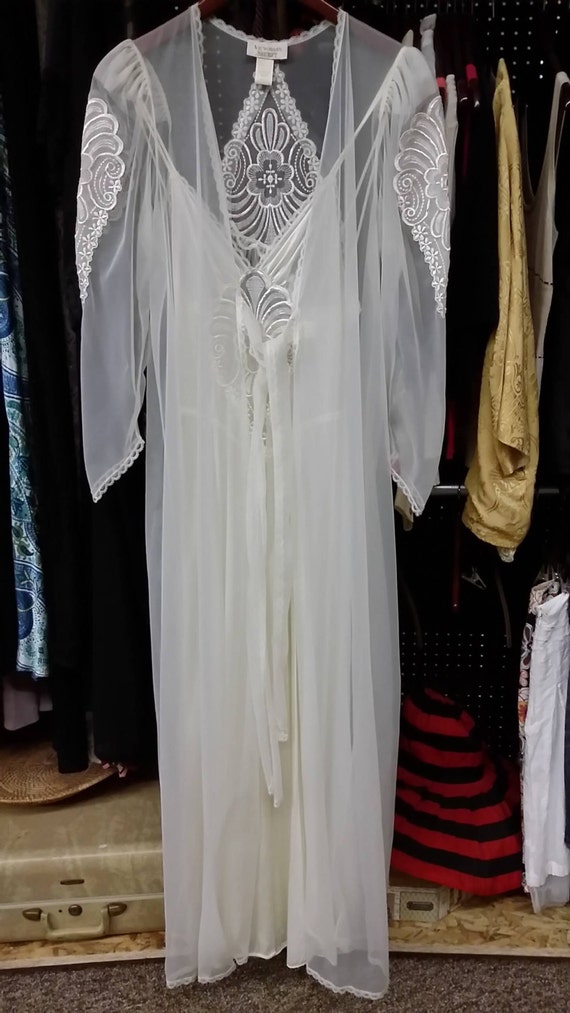 Vintage Peignoir Set Gown Set Bridal Size P Victoria Secret