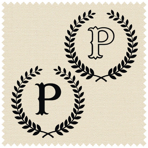 Laurel with Capital Letter P SVG PNG CDR .ai .jpeg by GDrawZ