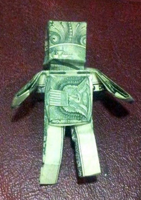 MINECRAFT STEVE Money Origami Dollar Bill Art by origami500design