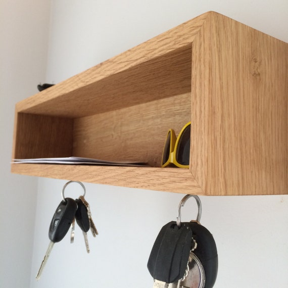 Floating Entryway Shelf with Key Holder Mid by KrovelMade