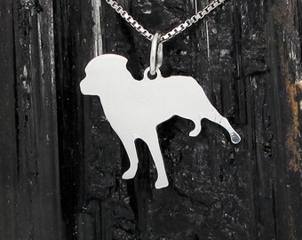 Rottweiler Sterling Silver Pendant