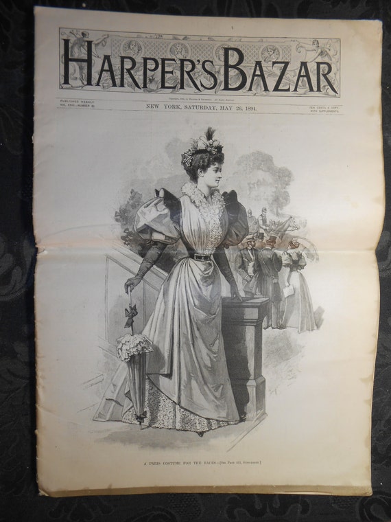 Antique Harper's Bazaar Victorian Fashion May 26 by BobsCollection