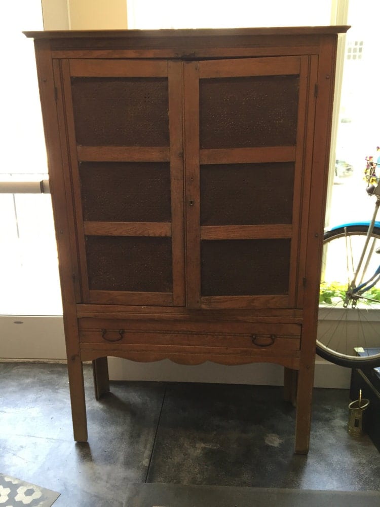 Antique Pie Safe with Punched Tin by