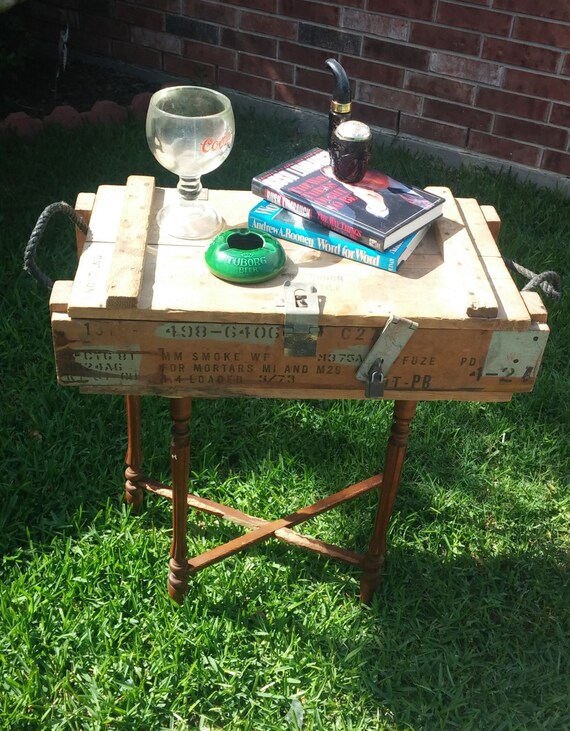 Ammo Crate Table by JunktasticTreasures on Etsy