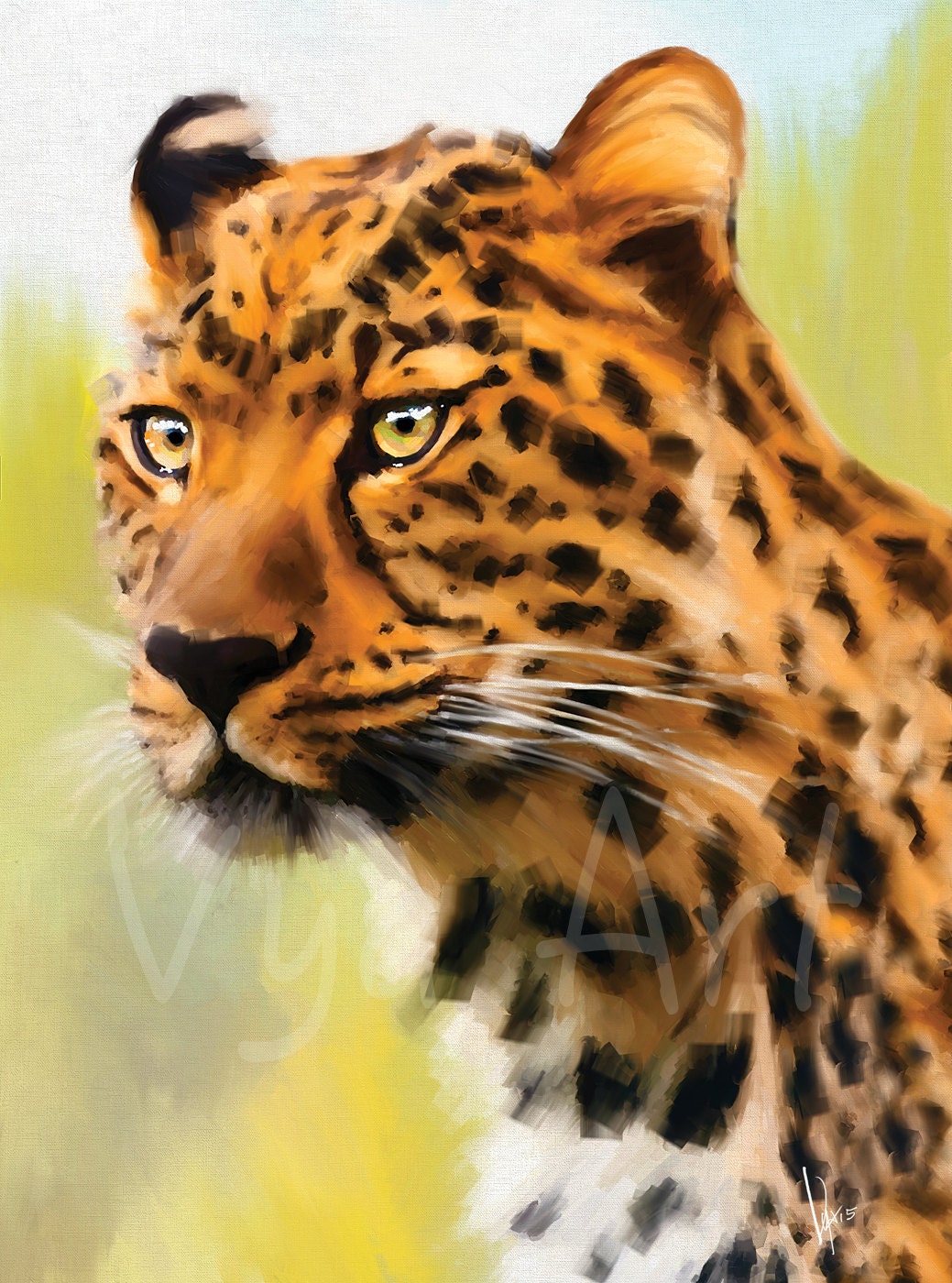 Cheetah painting art print of cheetah cheetah art big cats