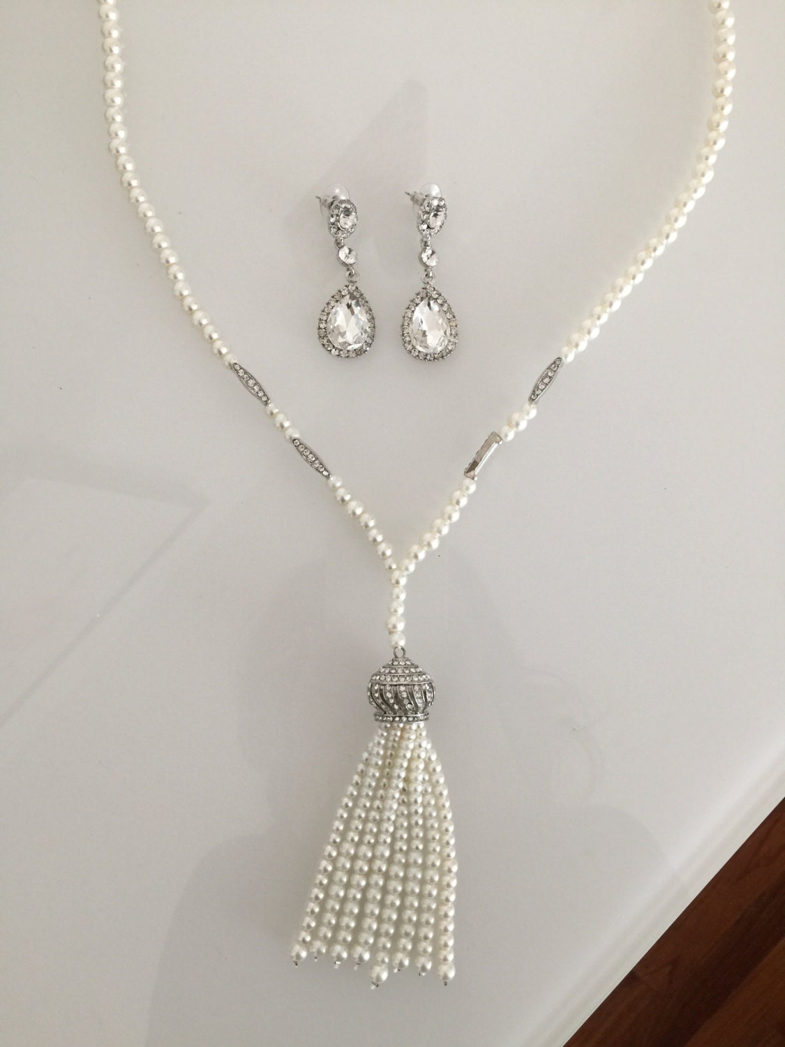 Vintage Gatsby jewelry wedding Accessories Necklace by luxycorner