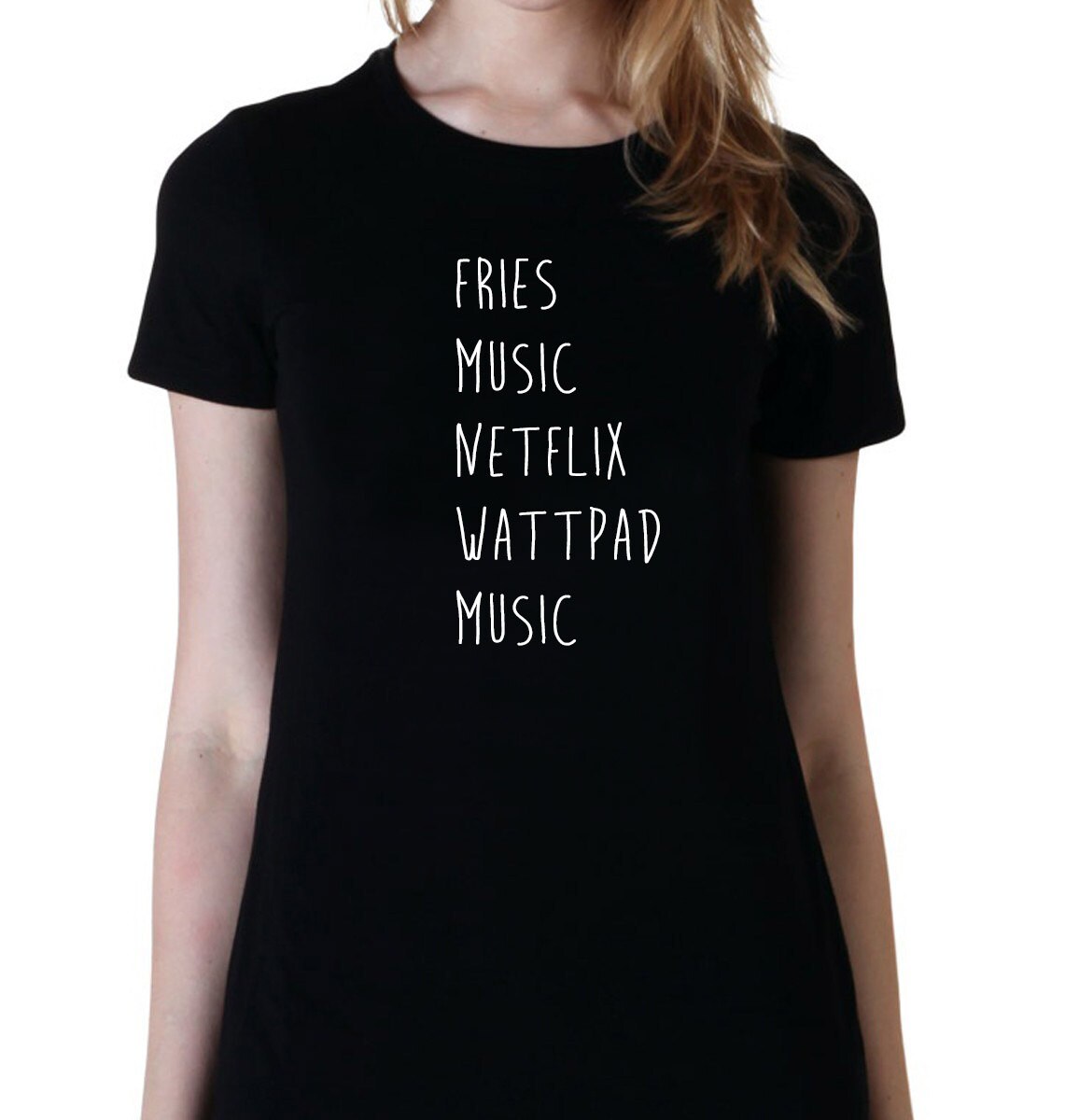 Fries Music Netflix Wattpad Trendy Shirt Fashion Fries