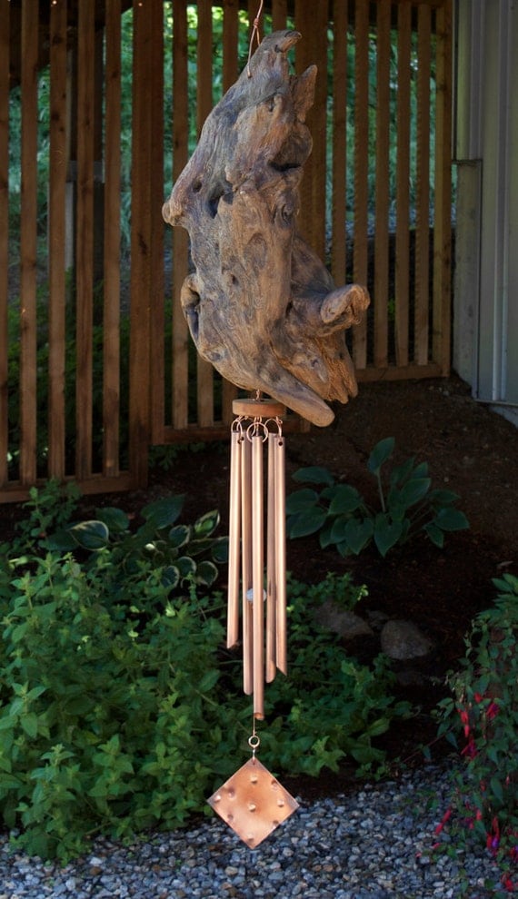 Driftwood Wind Chime Large Beautiful Unique with by CoastChimes