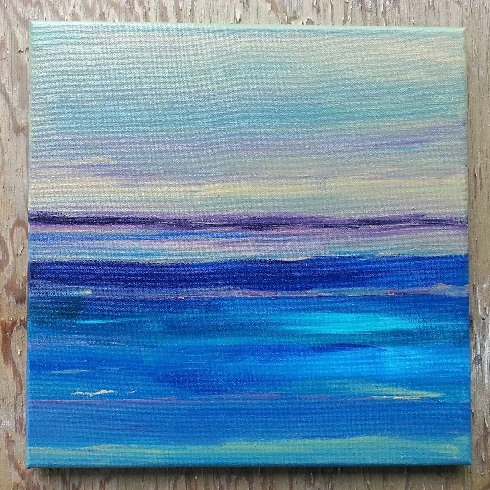 Acrylic painting Acrylic Art Coastal art Ocean by WildBlackberries